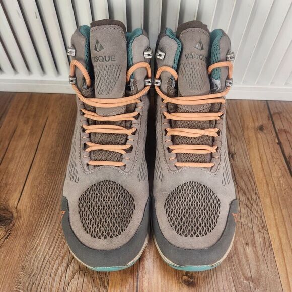Vasque 7417 Breeze LT NTX Women Sz 7.5 M Gray Vibram Trekking Hiking Ankle Boots - Picture 9 of 11